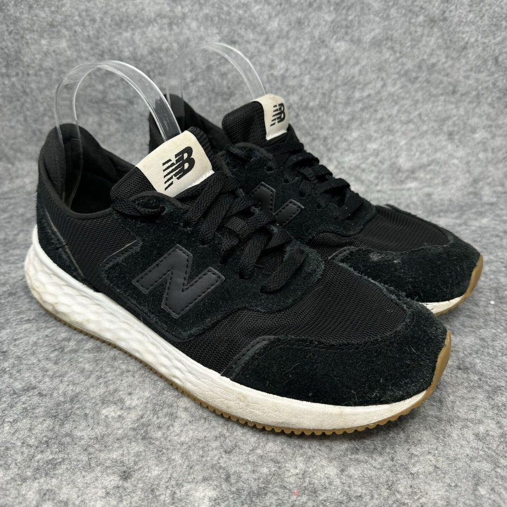 New Balance X-70 Running Shoes Mens Size 9.5 B Black suede Retro Snearkers